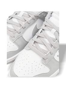 Giày Nike Dunk Low dành cho nữ, kiểu dáng thường ngày, nhẹ, có đệm, thoáng khí, đế dày, logo, thân thiện với da, đa năng, phù hợp đi làm hàng ngày, tập gym, đi chơi, thư giãn, du lịch. Màu xám DD1873-113 - Trắng/Xám - Xem 3