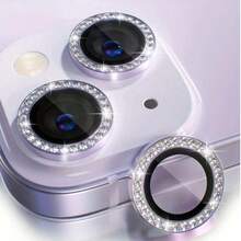 3pcs Bling Glitter Rhinestone Camera Lens Protector Compatible With Iphone 16 Pro Max Plus 16 15 14 13 12 Mini 11 Tempered Glass Protection Film Gift For Birthday, Family, Friends Sparkling Crystal, Lens Protector, Phone Accessories Waterproof Shockproof Anti-Fall Anti-Fall Scratch Resistant Anti-Fingerprint Full Cover - Mauve Purple - View 14