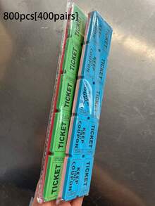 200 peças/Conjunto de Bilhetes de Rifa em Rolo Duplo, Bilhetes para Eventos, Carnavais, Prêmios de Porta, Bebidas e Mais, Bilhetes de Loteria Estudantil, Presentes para Amigos no Natal e Halloween