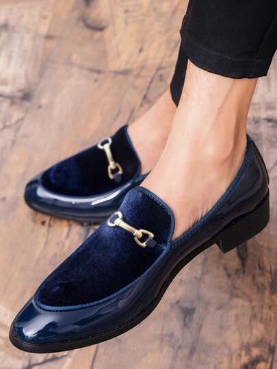 أحذية رسمية للرجال ذات إبزيم وحزام للحفلات والزفاف، أحذية لوفر باللون الأسود