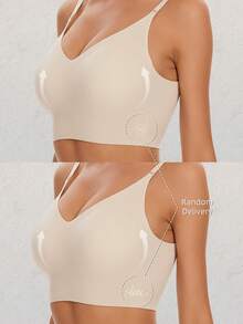 Loungeista 女士无缝露背无肩带文胸 - 轻薄罩杯，可调节和可变换肩带，轻度支撑（适合 A/B 罩杯） - 婚礼、礼服、吊带内衣、夏装、新娘内衣