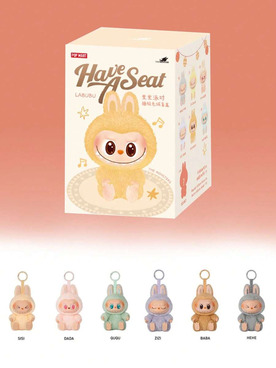 THE MONSTERS- Have A Seat Vinyl Plush Series Blind Box – Soft Plush & Collectible Vinyl Face,Halloween Collectible Gifts,Mystery Figure, Single Sealed Box