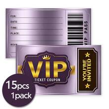 Invitación de fiesta de cine VIP de doble cara, invitación de fiesta de cumpleaños, invitación de cumpleaños, decoraciones de fiesta temática