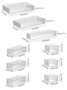 8pcs/7pcs/1pc/Set Transparent Makeup Organizer Drawer Box, Makeup Display Rack, Makeup Tool Storage Box, Drawer Desktop Organizer, Drawer Type Makeup Storage Box,New Year Home Decoration - Clear - View 14
