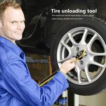 Jack Ratchet Wrench, Auto Labor-Saving Lug Wrench For Scissor Jack, Forward And Reversal Knob Design - A - Xem 7