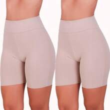 Kit 2 Short Anagua Second Skin High Waist Shaping - Beis - Ver 1