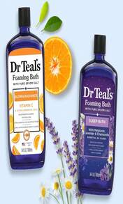 Dr Teal'S Foaming Bath With Pure Epsom Salt, Sleep Blend With Melatonin, Lavender &Amp; Chamomile Essential Oils, 34 Fl Oz (Pack Of 2) - MàuG - Xem 6