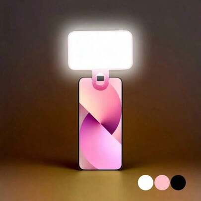 Fill-lights 1 pieza Luz Selfie LED, Mini Luz de Relleno con Clip, Lámpara Selfie Portátil, Luz de Teléfono, Luz de Video Ajustable, Luz de Hadas, Luz Anillo Selfie, Luz de Tocador, Luz de Fotografía, Luz Decorativa Navideña, Luz Selfie para Teléfono, Adecuada para Teléfonos y Computadoras