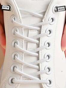 1 Paar elastische Schnürsenkel, schwarz & weiß, bequem, leicht zu tragende verstellbare Schnürsenkel, geeignet für Herren, passend für Laufen, Wandern und den täglichen Gebrauch