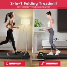 Homefitnesscode Electric Treadmill With Remote Control And LCD Display, 1-10 Kmh, 2.5 Ultra-Quiet, For Home And Office - màu đen - Xem 3