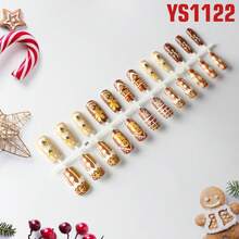Latest Best-Seller Premium Christmas Tree Snowman Press On Nails 24 Pcs Set