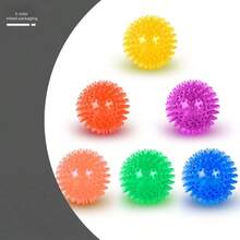 Set de 3 pelotas de juguete para perros resistentes al agua, con picos de TPR y que chirrían (colores aleatorios)