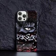 Funda de teléfono de anime caliente  Guts compatible con  16 15 14 13 12 11 Pro Max X XR XSMAX 8 7 Plus, funda trasera mate a prueba de golpes y anti-caída, compatible con funda de  17, funda de  17 Pro, funda de  17 Pro Max - z8 - Ver 11