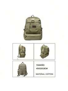 ENVIO GRATUITO y SIN MINIMO de compra!!! Mochila de Lona Unisex de Gran Capacidad – Moderna, Resistente, Impermeable, Casual y Versátil para Escuela, Viaje o Trabajo