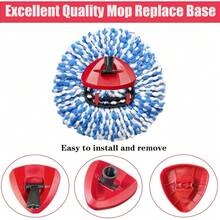 2-Pack Spin Mop Replacement Heads, Compatible With 2-Tank RinseClean System, Machine Washable Microfiber Mop Refills For Hard Floor Cleaning - Red - View 3