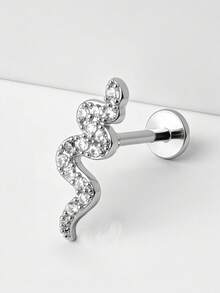 1PC 316 Stainless Steel Flower Snake Moon Star CZ Cartilage Earring Helix Tragus Studs Flatback Labret Nose Stud Piercing Daith Conch Earrings 18G