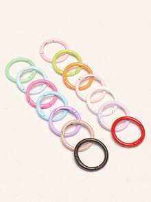 Yogodlns 10/20Pcs 33mm Colors Metal O Ring Spring Clasp Openable Round Carabiner Keychain Clips Hook Dog Chain DIY Jewelry Buckle Connector 33mm Colorful Macaron Alloy Replacement Rings For All Kinds Of Dolls Snap Hook Opening And Closing Metal Ring - Multicolor - View 8
