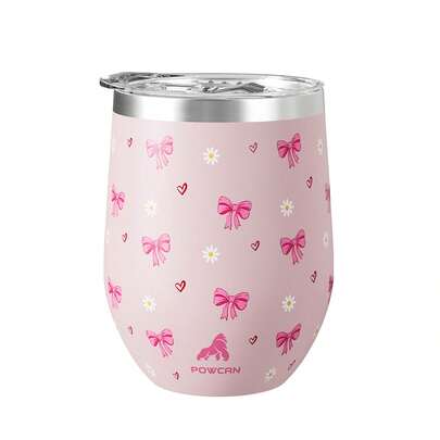 1pc 340ml/12oz Double-Layer Stainless Steel Vacuum Insulated Eggshell Cup, Suitable For Home, Office, Outdoor Travel, Sports, And Can Be Used As Gift.