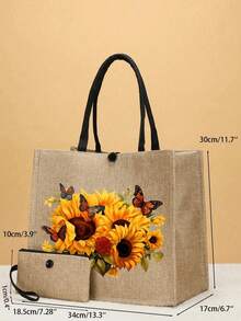 Bộ 2 túi tote in hình bướm màu hồng, làm từ chất liệu vải bố bền chắc, thiết kế thời trang, kèm ví đựng tiền xu tiện dụng, phù hợp cho mua sắm, du lịch và dã ngoại biển. Túi đa năng dành cho nữ, thích hợp sử dụng hàng ngày, đi du lịch, mua sắm, đi làm và làm quà tặng. - Nhiều màu - Xem 5