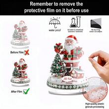 1 buc semn decor de Crăciun pentru desktop, design cadou Moș Crăciun și om de zăpadă, decorare casă sufragerie și dormitor, ornamente pentru birou, cadou de Crăciun, acrilic 2D