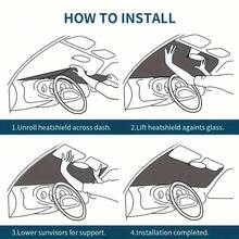 Tấm che nắng kính chắn gió ô tô gấp gọn, một phụ kiện mùa hè thú vị, bảo vệ xe khỏi tia UV và nhiệt độ cao, giữ xe mát mẻ và làm cho xe của bạn trông thú vị hơn. Phù hợp với hầu hết các loại xe Sedan và SUV cỡ nhỏ. Tấm che nắng ô tô có kích thước (140cm x 70cm) - Nhiều màu - Xem 11