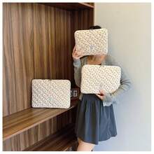 11-15 Inch Tablet Laptop Bag Flower Print Casual Briefcase Laptop Sleeve Computer Carrying Bag Compatible With Macbook HP ASUS Compatible With Ipad 11th 10th Air Pro Shockproof Pouch Bags Laptop Case Laptop Cover For Travel Waterproof Portable For Men Laptop Bags - Multicolor - View 4