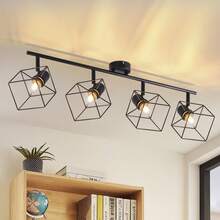 homefire 1/2ER Ceiling Spotlight Black/White Ceiling Lamp 4 Flames Max. 25W E14 Ceiling Spots Ceiling Light 350° Swivel Square Net Modern Living Room Lamp Kitchen Lamp Hallway Lamp For Bedroom Office (Without Bulb) - 4 Ngọn lửa - Xem 2