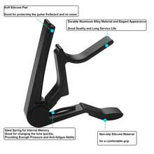 Capo, Guitar Capo For Acoustic And Electric Guitars With 5 Picks( Black) - JTPJ-003 - 查看 7