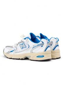New Balance 530系列男女通用运动鞋跑步健身训练运动日常通勤轻便透气缓冲减震厚中底防滑舒适复古风格标志蓝色绿洲白色奶油色MR530EA - 白色/米色/藍色 - 查看 3