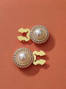 2 件衬衫纽扣套花朵袖扣套花朵袖扣夹纽扣适用于礼服婚礼礼服装饰纽扣服装配饰礼品 - 彩色 - 查看 4