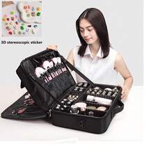 New Oxford Cloth Makeup Bag For Women Waterproof Large Capacity Travel Cosmetic Case Makeup Travel Toiletry Organizer Essentials Gifts Storage Zipper Accessories Nail,Makeup Organiser,Perfume Organiser,Travel Makeup Bag,Nail Polish Organizer - 彩色 - 查看 8