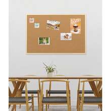 1 bảng trắng khung gỗ, treo tường, thích hợp cho gia đình, văn phòng, trường học, bảng viết có thể xóa được, hai mặt, thích hợp cho bảng tin gia đình, văn phòng, bảng ghi nhớ của công ty và nhiều tình huống khác nhau - Bảng nút chai một mặt - Xem 3