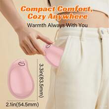 2pcs Cute Rechargeable Hand Warmers, Portable Hand Warmers, USB Rechargeable 4000mAh*2 Battery, 2-In-1 Electric Hand Warmer, 360° All-Around Heating, 3 Temperature Settings & Rapid Heating, Essential For Winter Outdoor Activities Like Skiing And Hiking, Perfect Gift For Christmas. Christmas Gifts,Hand Warmers,Gifts For Men,Stocking Stuffers,Hand Warmers Rechargeable,Gifts For Valentine's Day And Other Holidays,Spring Summer Picks,Brides Maid Gifts,Room,Bedroom Decor,Beach,Travel,For Men,For Women,Vacation,Women's Day,Travel Essentials,Wedding Favours,Y2k,Bedroom,Car Accessories Women,Kitchen Decor,Cute Stuff - Multicolor - View 2