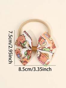 2 Stücke Capybara Muster Stirnbänder für Baby, Blumen Muster Baby Stirnbänder, süßes Capybara Muster Haarschleife Haarband für Kleinkind Säugling Neugeborene, elastische Nylon Haarband Herbst Winter Haarschmuck Kinder Baby Accessoires