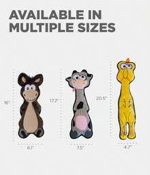 Outward Hound Floppyz Donkey Squeaky Dog Toy, Brown, Medium - 驢 - 查看 1