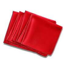 12pcs Red Satin Napkins, 43 X 43 Cm Square Smooth Satin Cloth Napkins For Wedding Dinner, Suitable For Party, Restaurant Decor, Thanksgiving, Christmas - Multicolor - View 7