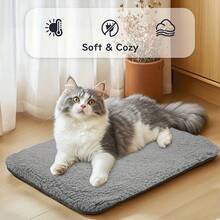 [Super Soft] Self Warming Pet Bed Mat - Super Soft, Thermal, Washable, Anti-Slip - For Small Medium Cats Dogs Puppy Kitten Indoor Outdoor - 灰色 - 查看 5
