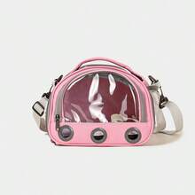 1PC Small Pet Travel Bag For Hamsters, Breathable And Comfortable, With Visibility, Single-Shoulder Design, Suitable For Transporting Small Pets Like Parrots, With A Handle For Carrying. - Multicolor - View 10