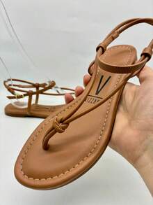 Vizzano Women's Flat Sandal Sophisticated Design Unparalleled Comfort Elegant Finish Modern Look Versatile - 駝色 - 查看 3