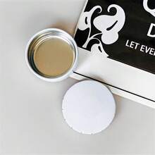 1pc Portable Small Size Cigarette Tobacco Storage Container, White Metal Smoking Accessories Organizer