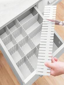 2pcs/Set Random Color Drawer Organizer Divider, Kitchen Cabinet Separator - White - View 7