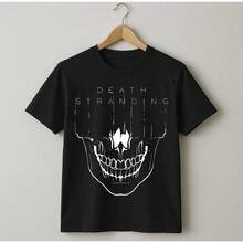 Death Stranding T-Shirt Video Game Futuristic Fiction Geek Unisex Male Female 100% Cotton Top Premium Streetwear Launch Immediate Shipping Various Colors!! Plus Size - 黑色 - 查看 3