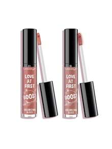 Misslyn 2pcs Love At First Boost Plumping Lip Gloss. Love At First Boost Plumping Lip Gloss, Moisturizing Lip Tint, Long-Lasting Hydrating Sweet Lip Gloss, Ideal For Y2K Makeup, Party, Beach, Travel, Holiday, Camping, Outdoor, Gift, Rose Fashion Girl, New Year Cosmetics, Role-Playing, Best Travel, Festival, Colorful Campus, School, Charming Atmosphere, Chinese New Year, Valentine's Day Gift, Vegan, Cruelty-Free - #01+#18 - View 7