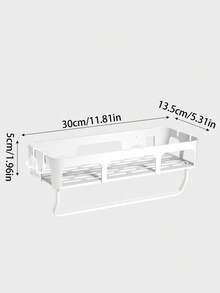 1 pièce Organisateur de cuisine - Étagère de rangement murale gain de place avec porte-serviettes pour épices, vaisselle, articles de toilette - Parfait pour la cuisine, la salle de bain, le bureau ou la décoration de la maison - Facile à installer, Étagère à épices de cuisine