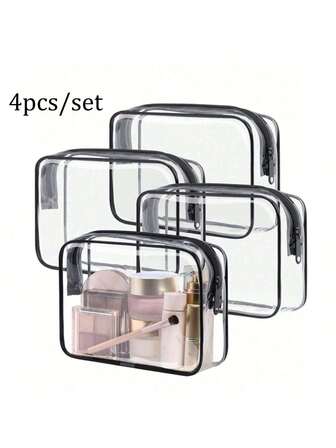 Large Clear Makeup Cosmetic Wash Organizer Bag, Clear Plastic Tote Bag, Waterproof Transparent Clear Handbag Purse Toiletry Bags Travel Essentials For Summer Beach Vacation Holiday School Supplies Dorm Essentials Back To School,Holiday Essentials Toiletries Bag Travel Toiletry Bag Wash Bag Shower Bag Clear Makeup Bag Waterproof Bag Large Capacity For Women Packing Cubes Cruise Essentials Vacation Essentials