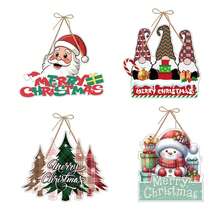 New Product Christmas Creative Door Hanging Decoration Christmas Scene Party Atmosphere Arrangement Paper Pendant Home Decor Christmas Decorations Room Decor Winter