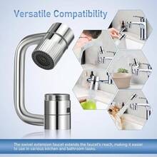 Rotatable Faucet Aerator Extension - For Effortless, All-Angle Control, Rotating Swivel Faucet Aerator Extender, Kitchen Bathroom Sink Faucets Sprayer Attachment With 2 Mode Splash(1PC) - 1440° Rotatable - View 7