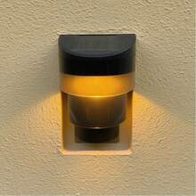 (4-Pack/6-Pack/12-Pack) Outdoor Solar Step Light, Warm Light + 7 Color Changes IP65 Waterproof Solar Wall Light, Solar Fence Light For Backyard/Patio/Fence/Wall/Railing/Pool/Deck/Step Gate Porch - 4個裝 - 查看 6