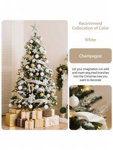 18pcs-Christmas Glitter Stems Artificial Pine Tree Picks For Christmas Tree Ornaments Fillers, DIY Xmas Wreath, Crafts, Garland, Holiday, Party, Wedding And Home Decoration,Christmas Pick Artificial Glitter Berry Stem Pine Tree Decor, DIY Tree Ornament For Halloween Party, Holiday, Wedding And Home Decoration(Champagne Gold) - Champagne - View 9