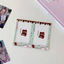1" DIY Photo Frame Keychain, Korean Style Aesthetic Film Paper Clip Frame, Student Scrapbooking Decor Adhesive Photo Holder